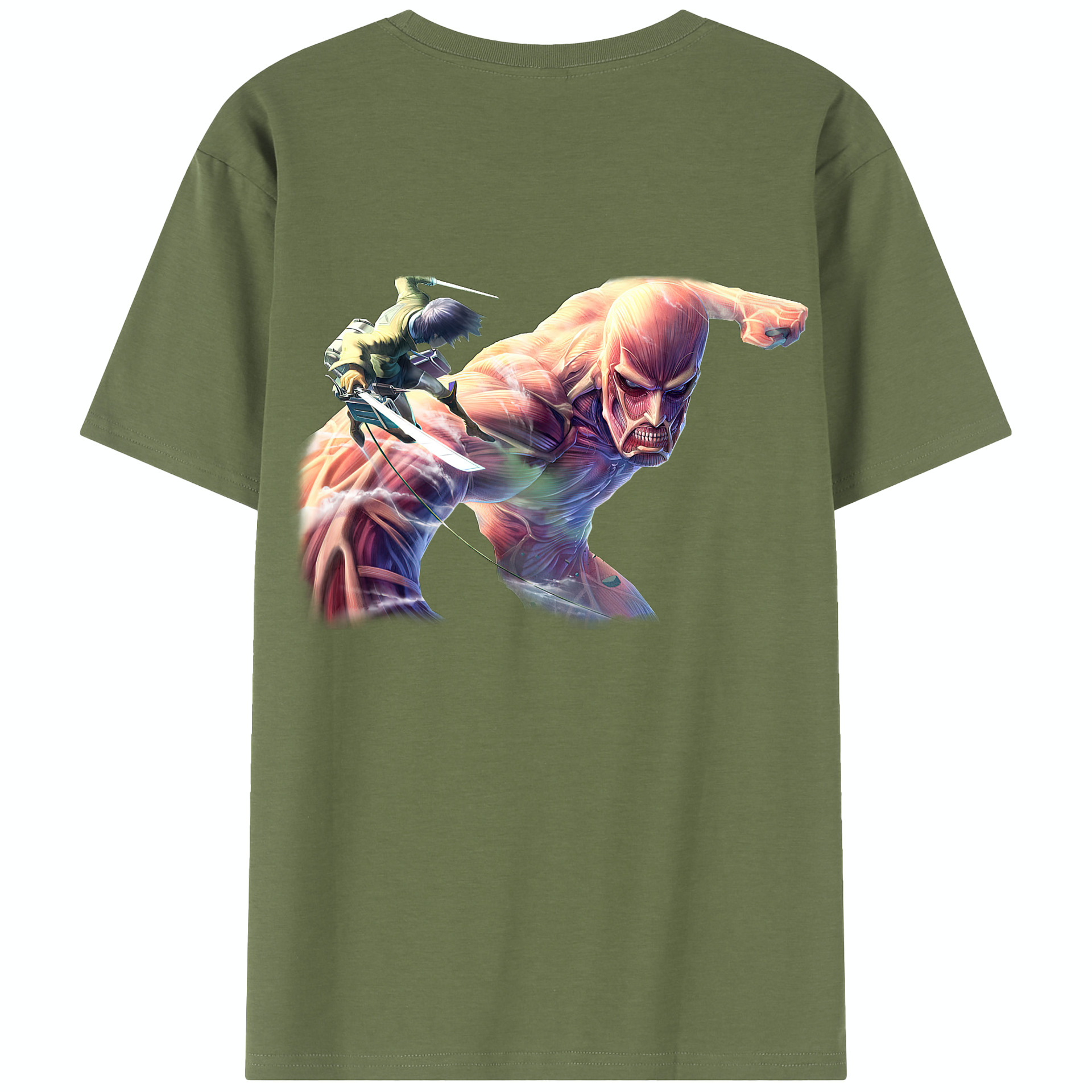 （画像用） 進撃の巨人 Attack on Titan 綿100％半袖Tシャツ（背面プリント）